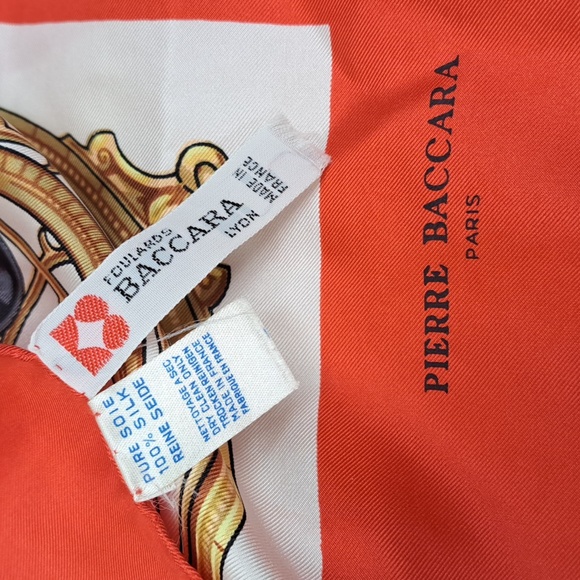 Foulards Baccara Lyon 100% Silk Made in France Scarf - Picture 2 of 8